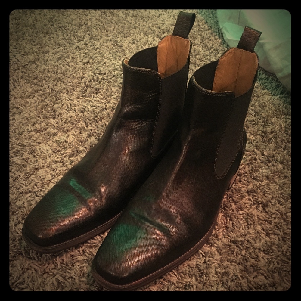 Ron white cuoio ankle boots